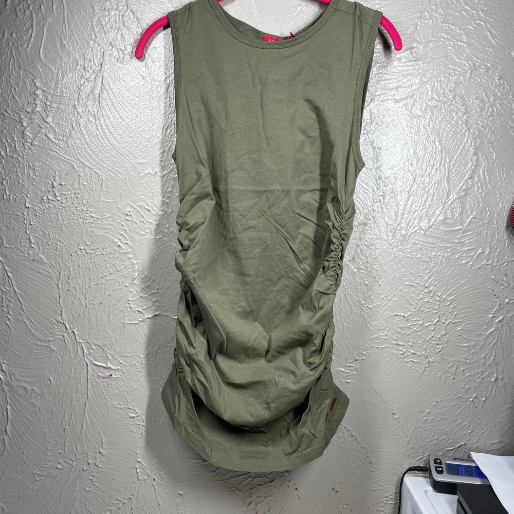 n:Philanthropy Buenos Side Ruched Tank in‎ Martini Olive size medium